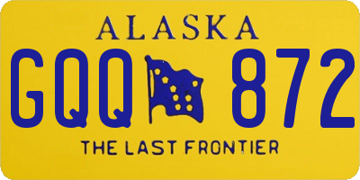 AK license plate GQQ872