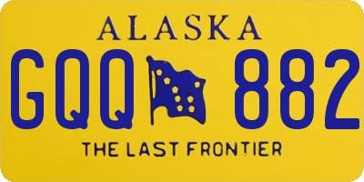 AK license plate GQQ882