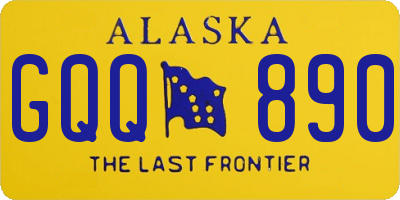 AK license plate GQQ890