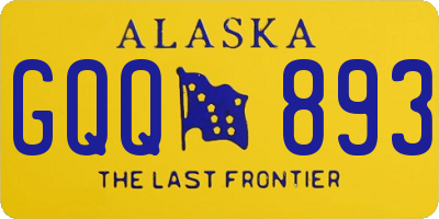 AK license plate GQQ893
