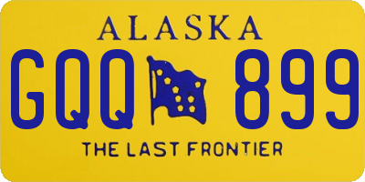 AK license plate GQQ899