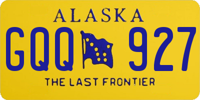 AK license plate GQQ927