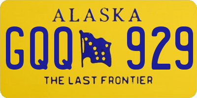 AK license plate GQQ929