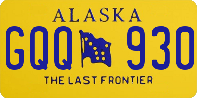 AK license plate GQQ930