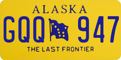 AK license plate GQQ947