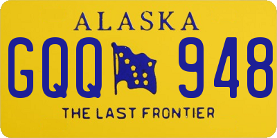 AK license plate GQQ948