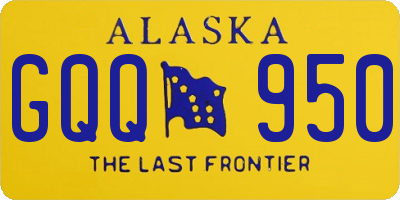 AK license plate GQQ950