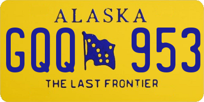 AK license plate GQQ953