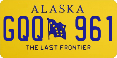 AK license plate GQQ961
