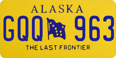 AK license plate GQQ963