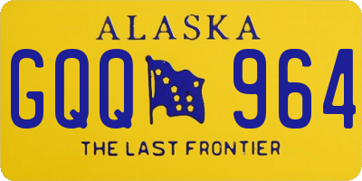 AK license plate GQQ964