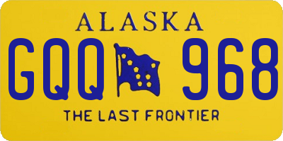 AK license plate GQQ968