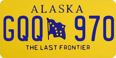 AK license plate GQQ970