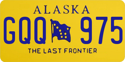 AK license plate GQQ975