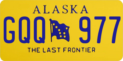 AK license plate GQQ977