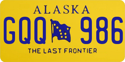 AK license plate GQQ986