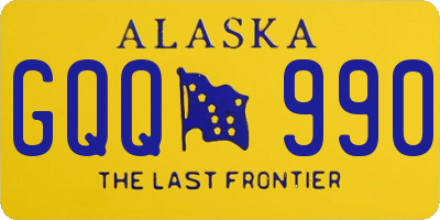 AK license plate GQQ990