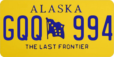 AK license plate GQQ994
