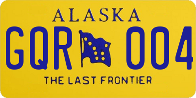 AK license plate GQR004