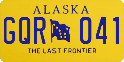 AK license plate GQR041