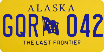 AK license plate GQR042