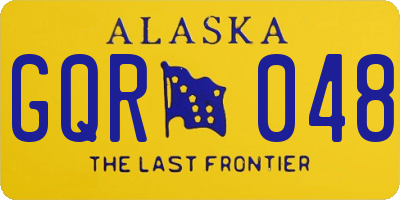 AK license plate GQR048