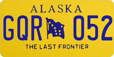 AK license plate GQR052