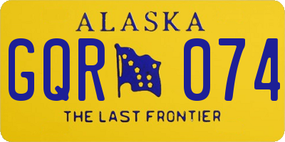 AK license plate GQR074