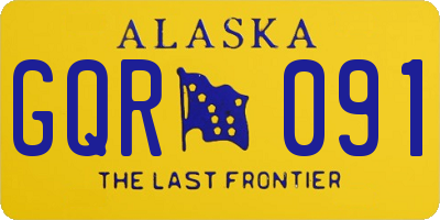 AK license plate GQR091