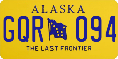 AK license plate GQR094
