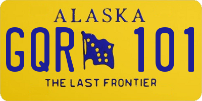 AK license plate GQR101