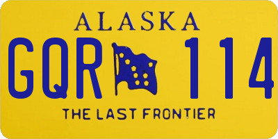 AK license plate GQR114