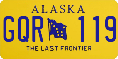 AK license plate GQR119