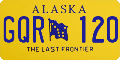 AK license plate GQR120