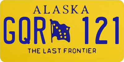 AK license plate GQR121