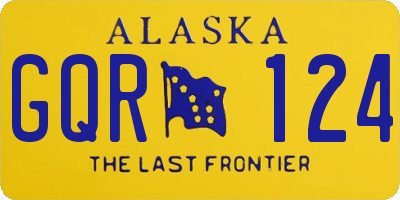 AK license plate GQR124