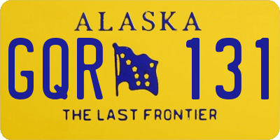AK license plate GQR131