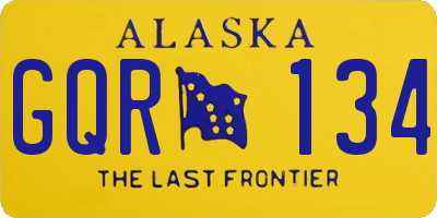 AK license plate GQR134