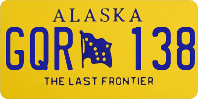 AK license plate GQR138
