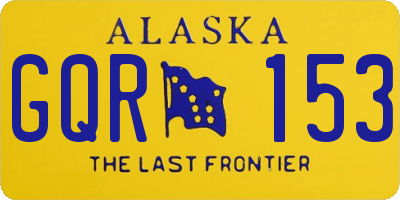 AK license plate GQR153
