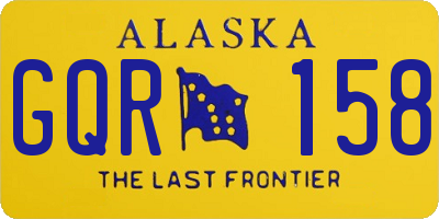 AK license plate GQR158