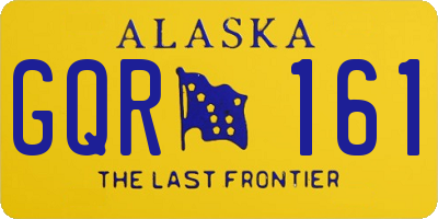 AK license plate GQR161