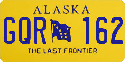 AK license plate GQR162