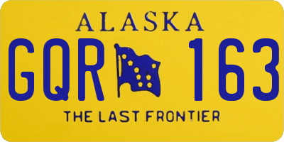 AK license plate GQR163