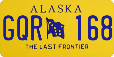 AK license plate GQR168