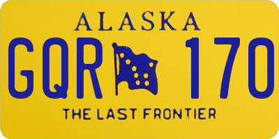 AK license plate GQR170