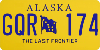 AK license plate GQR174