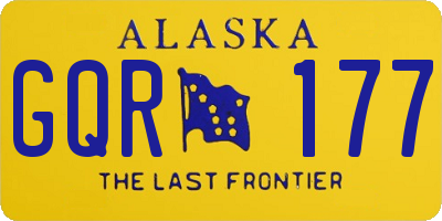 AK license plate GQR177