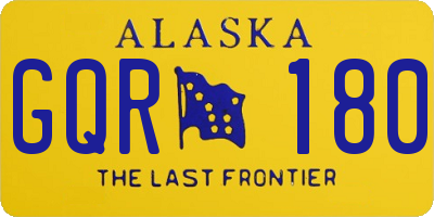 AK license plate GQR180