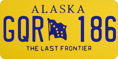 AK license plate GQR186